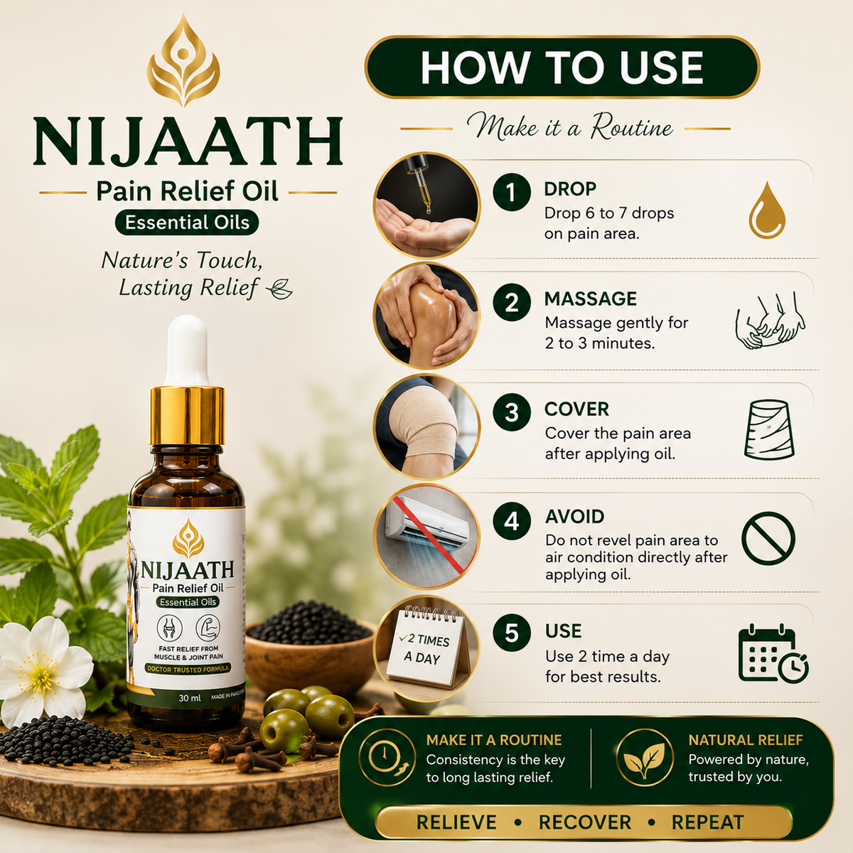 NIJAATH Pain Relief Oil